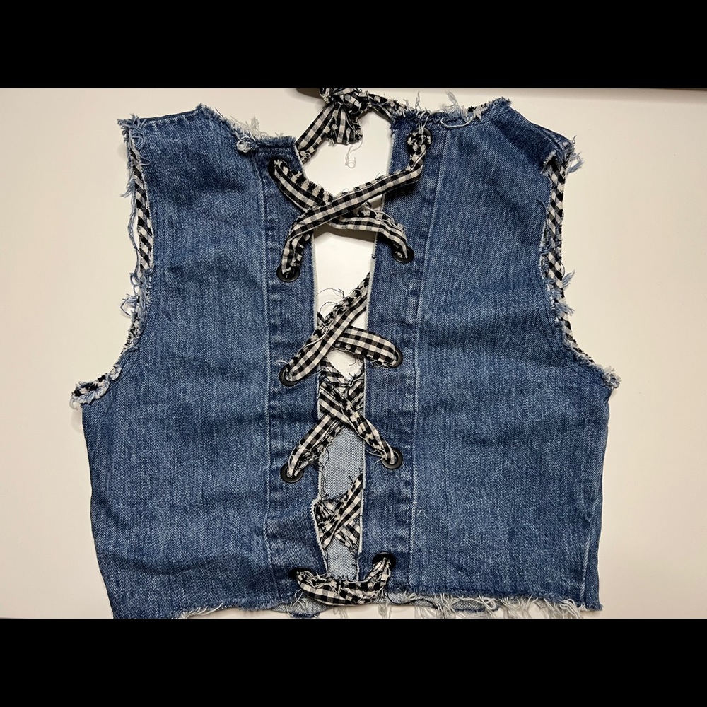 Zara denim top - Picture 6 of 7